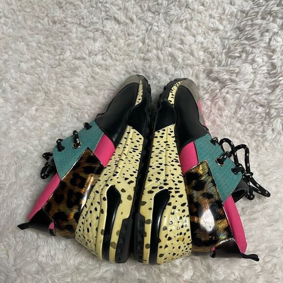 STEVE MADDEN Women's Cliff Trainers Sneakers Dot Wedges NeonMulti color SZ9M - Picture 6 of 10